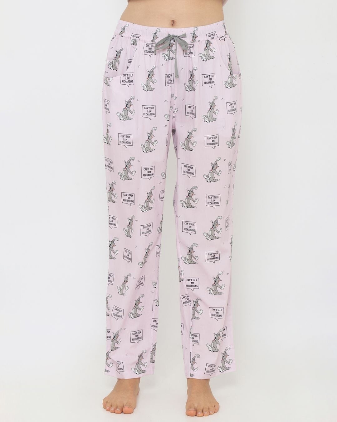 Shop Women's Purple Regular Fit Printed Pyjama-Front
