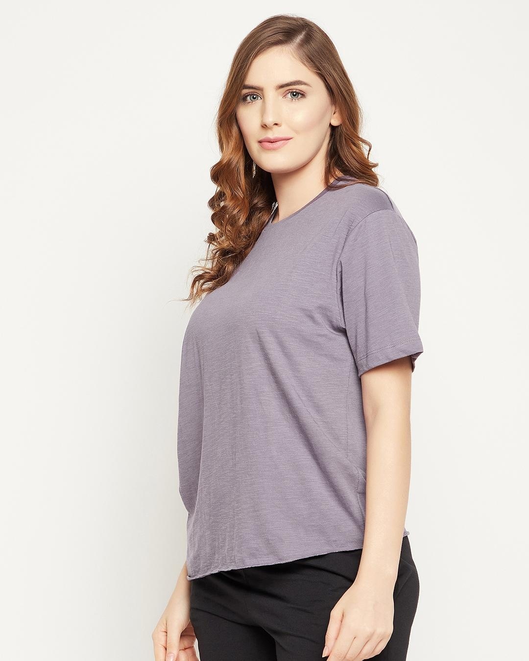 Shop Women's Purple T-shirt-Back