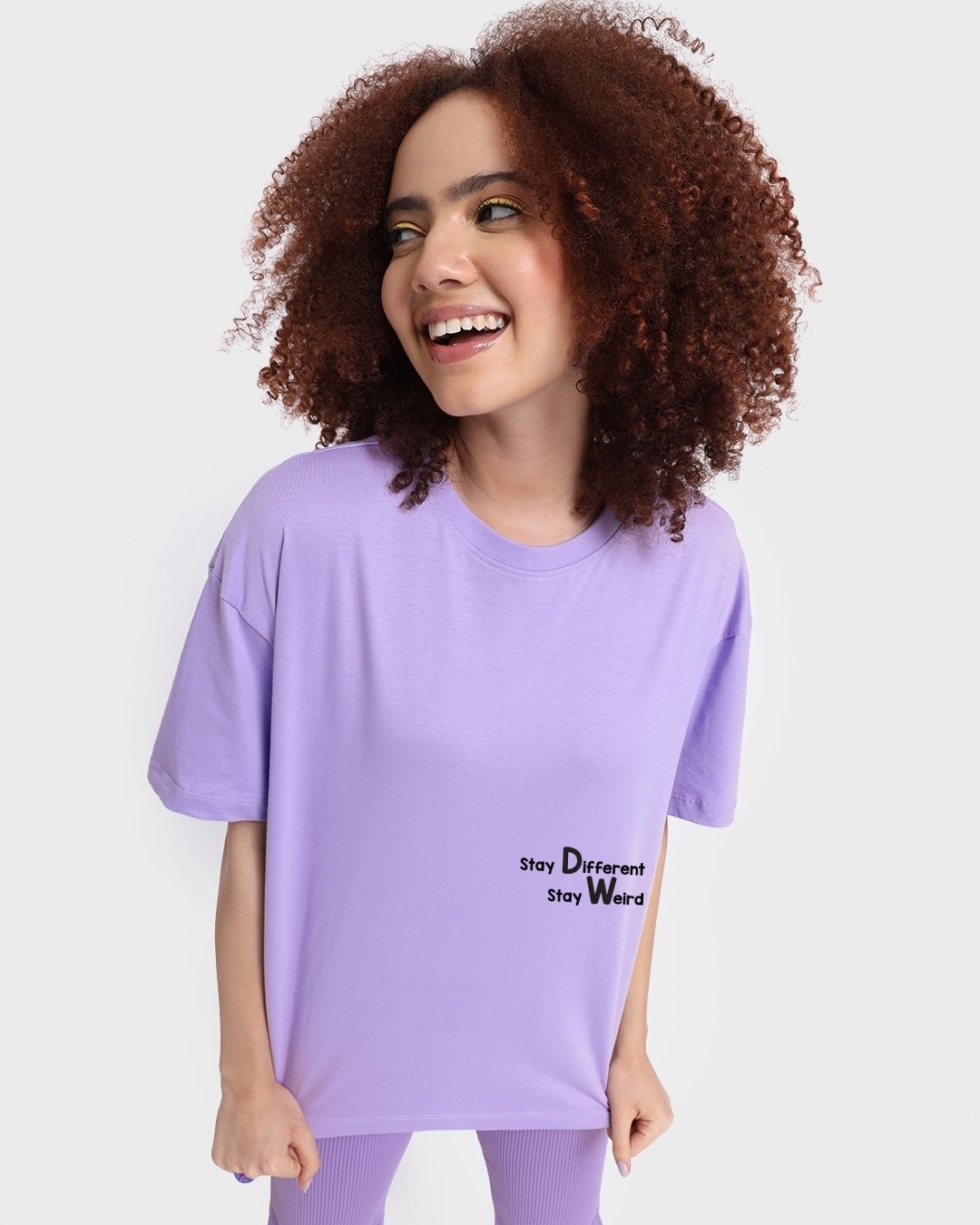 Buy Womens Purple Weirdos Graphic Printed Oversized T Shirt Online At Bewakoof