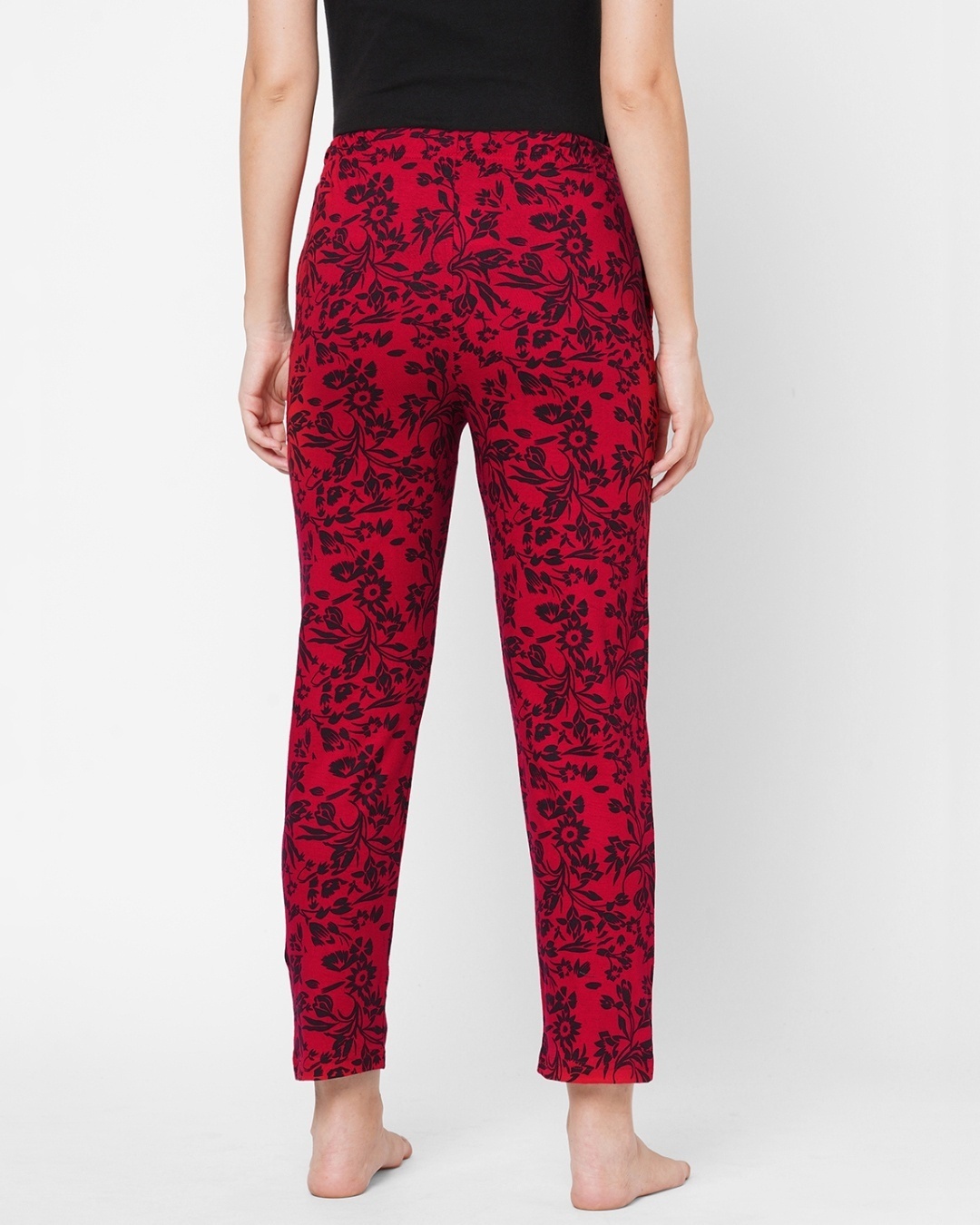 Shop Women's Red All Over Floral Printed Lounge Pants-Design