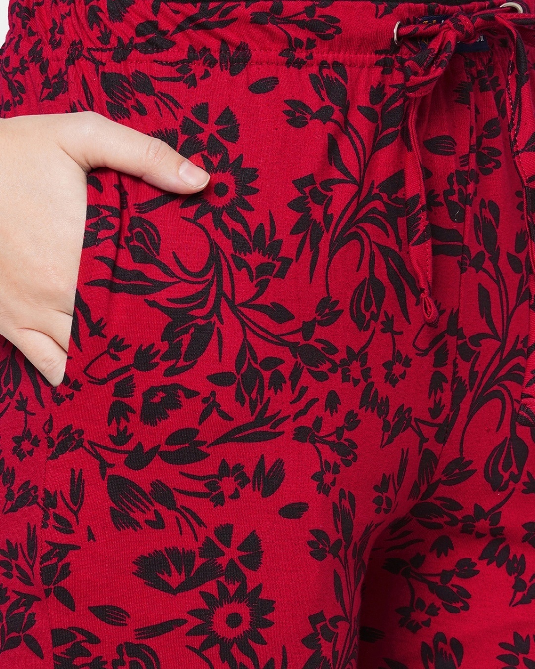 Shop Women's Red All Over Floral Printed Lounge Pants