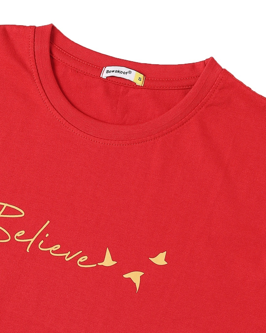 Shop Women's Red Believe Boyfriend T-shirt