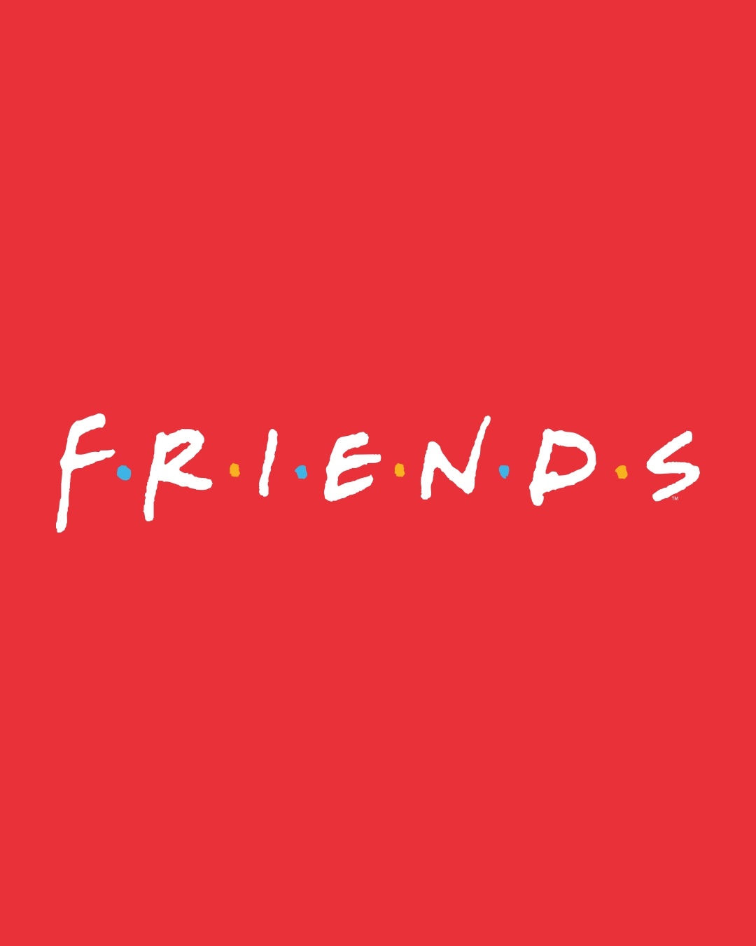 Shop Women's Red Friends Logo (FRL) Typography Slim Fit T-shirt-Full