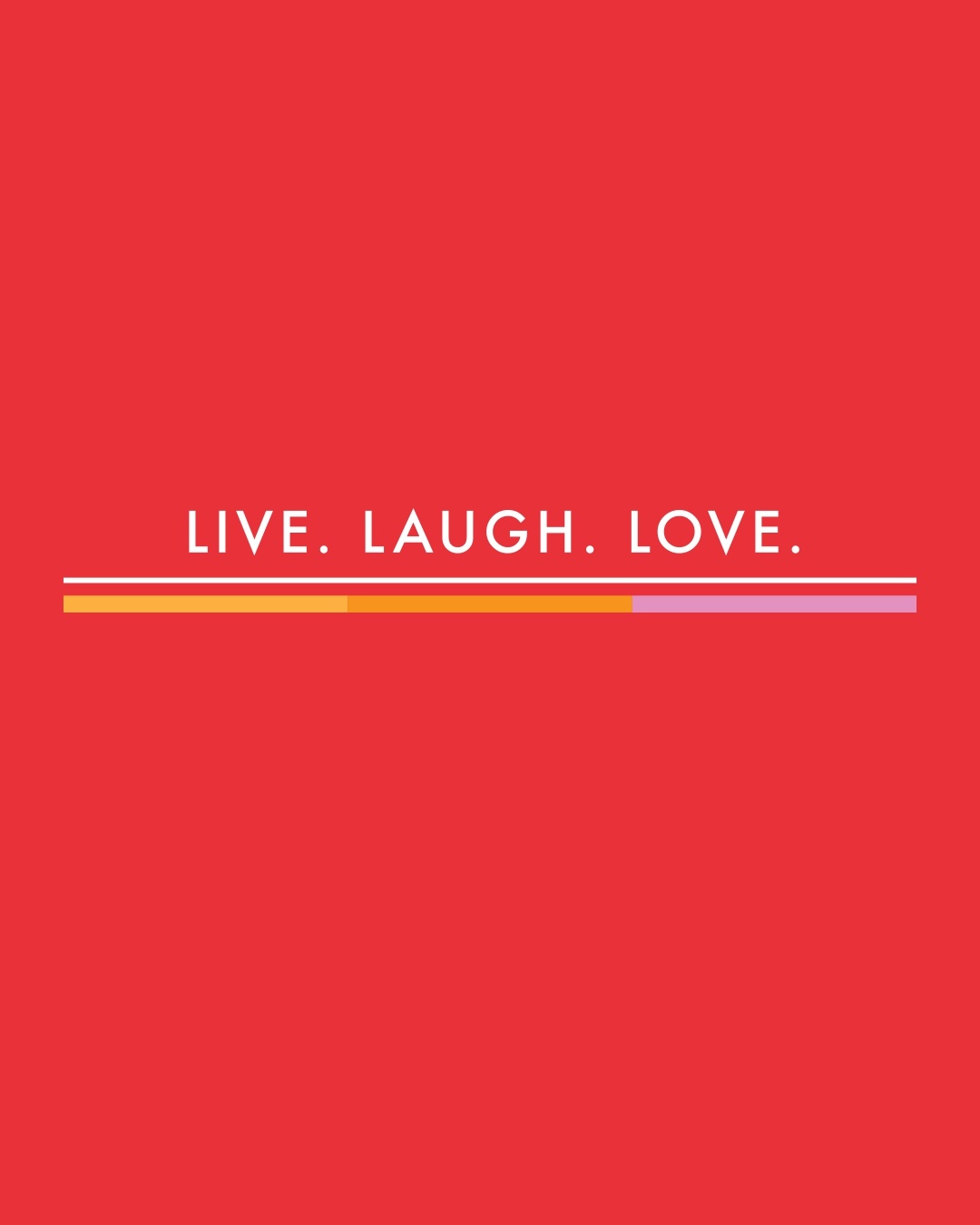 Shop Women's Red Live Laugh Love Typography Slim Fit T-shirt-Full
