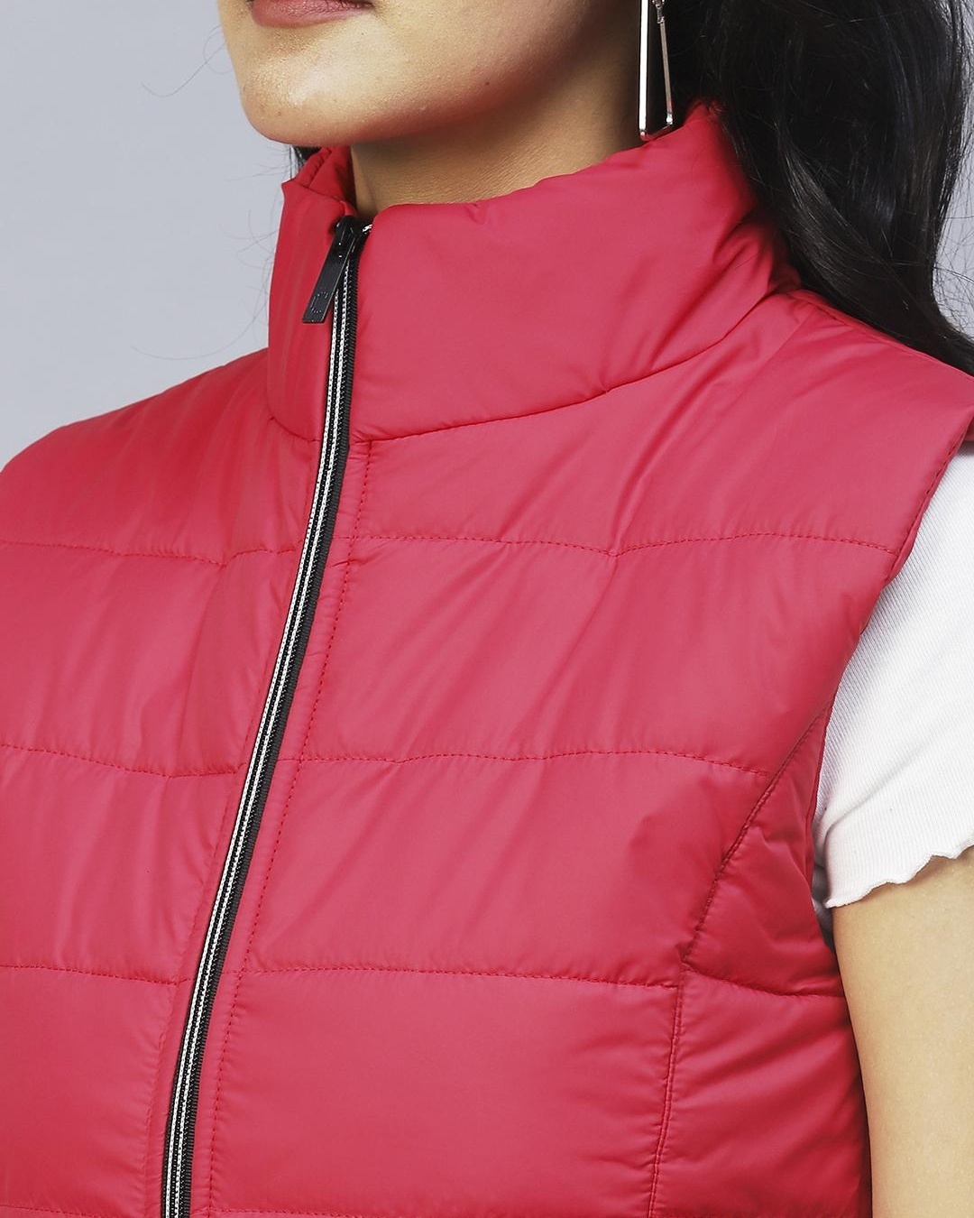 Buy Women's Red Puffer Jacket for Women Red Online at Bewakoof