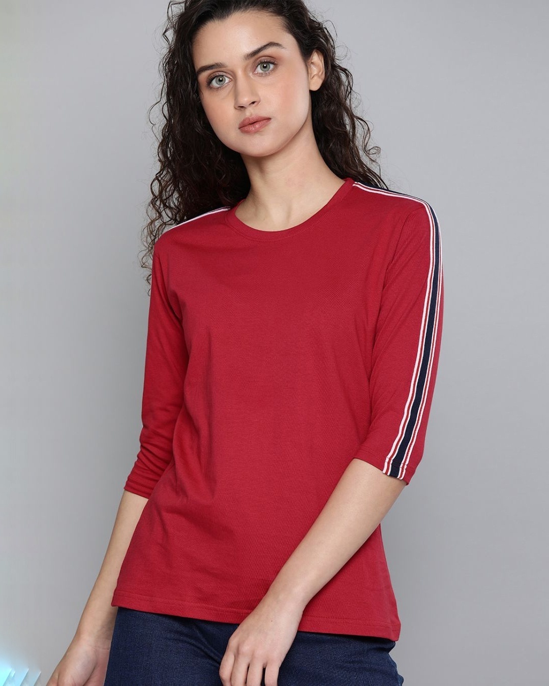 Shop Women's Red Solid T-Shirt-Front