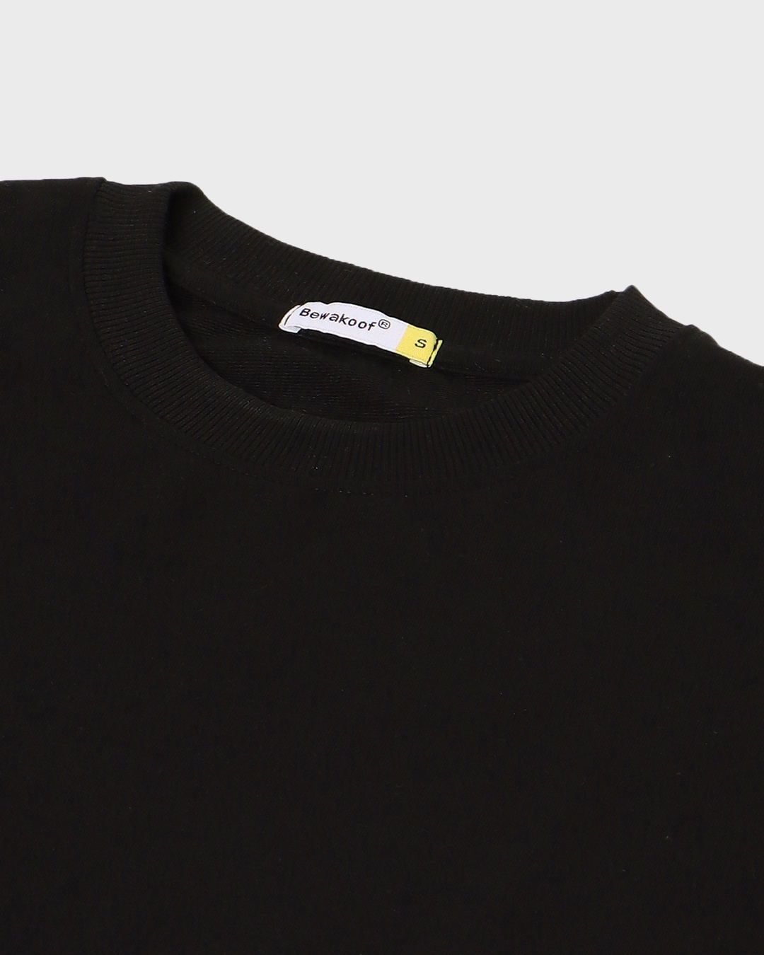 Shop Women's Black Mickey Typography Short Sweatshirt