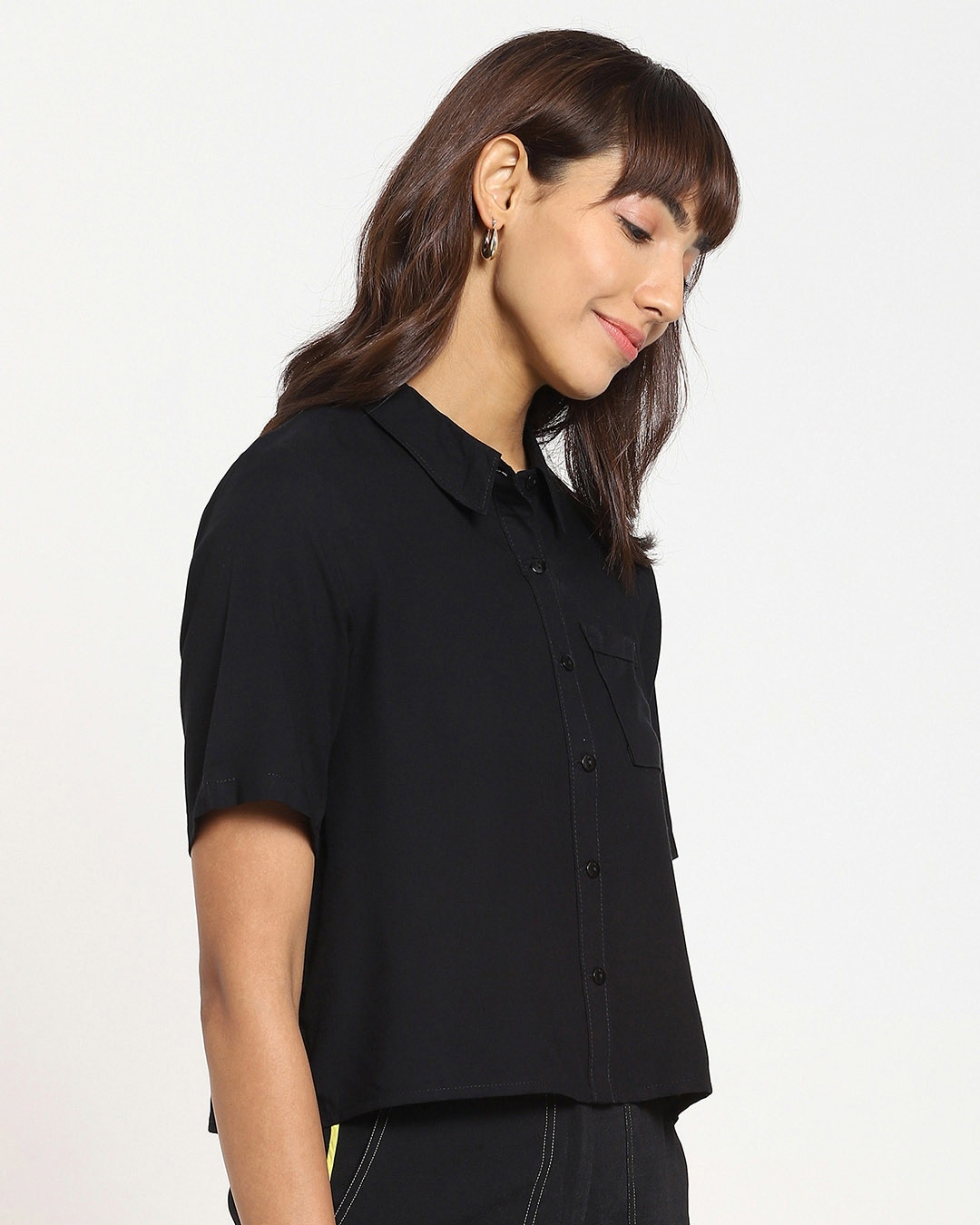 Shop Women's Solid Casual Black Shirt-Design