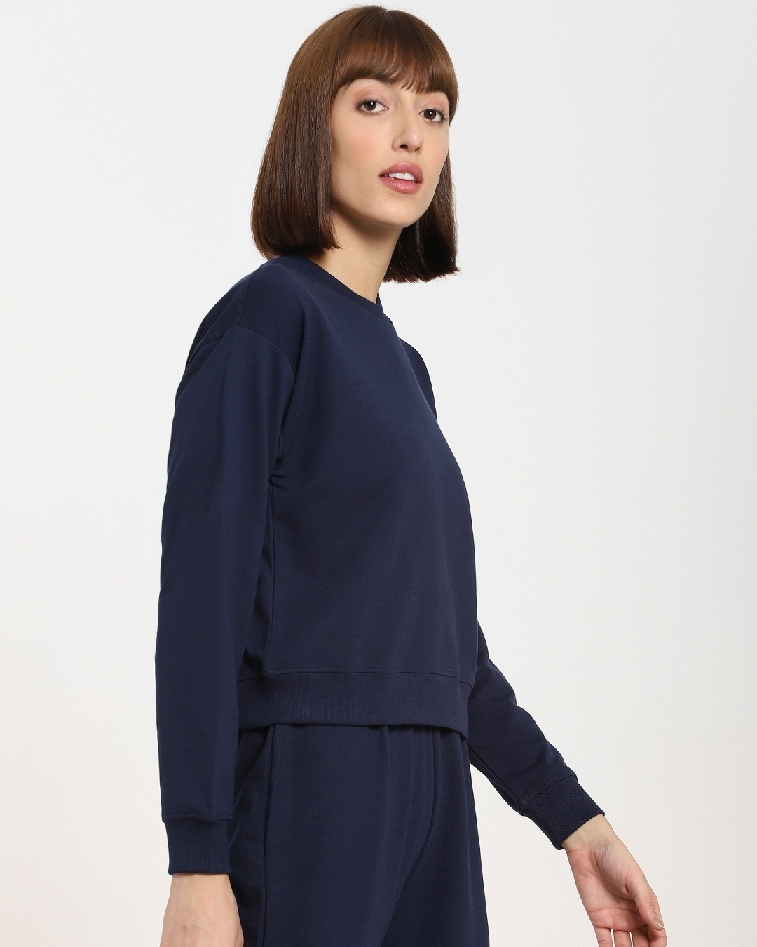 Shop Women's Solid Cropped Sweatshirt-Design