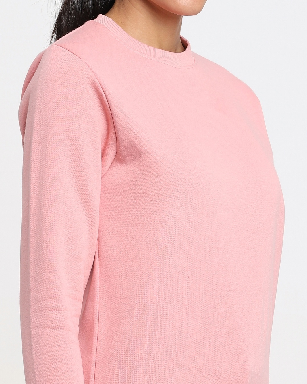 Shop Women's Solid Pink Sweatshirt