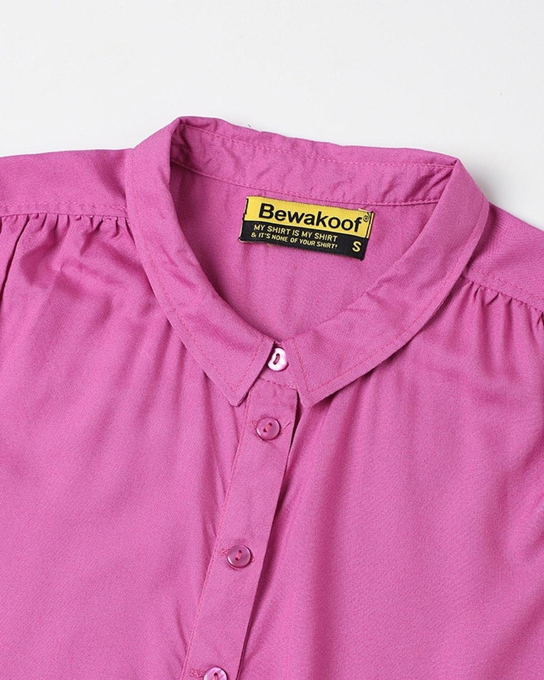 Shop Women's Solid Sleeveless Casual Pink Shirt