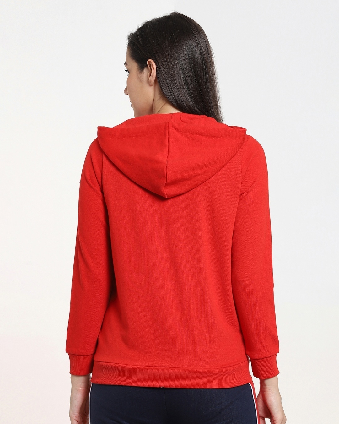 Shop Women's Solid Zipper Hoodie-Design