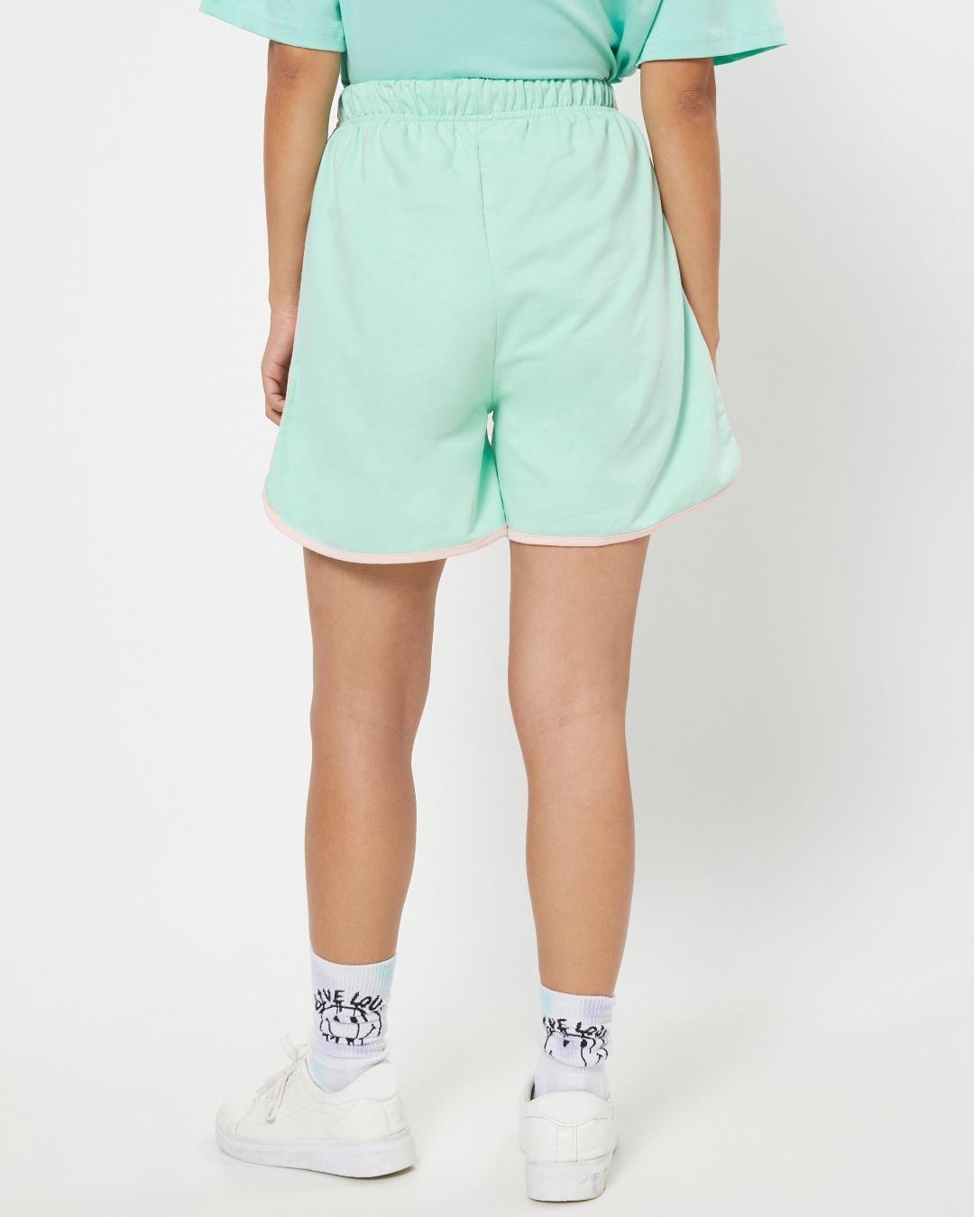 Shop Women's Sun Kissed Green Boyfriend Shorts-Design
