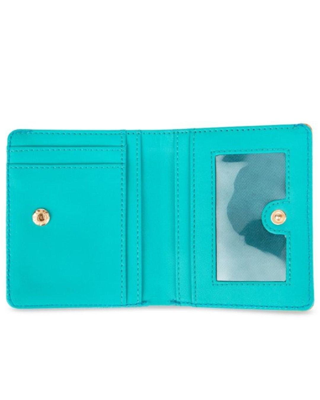 Shop Women's Teal Elephant Adventures Snap Button Wallet