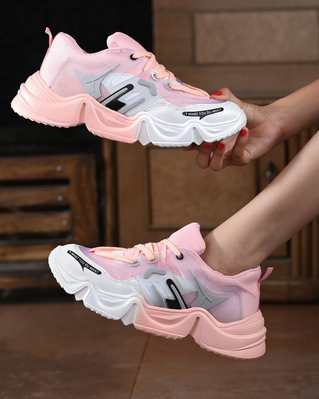 women s white and pink color block sneakers 555615 1669099209 1