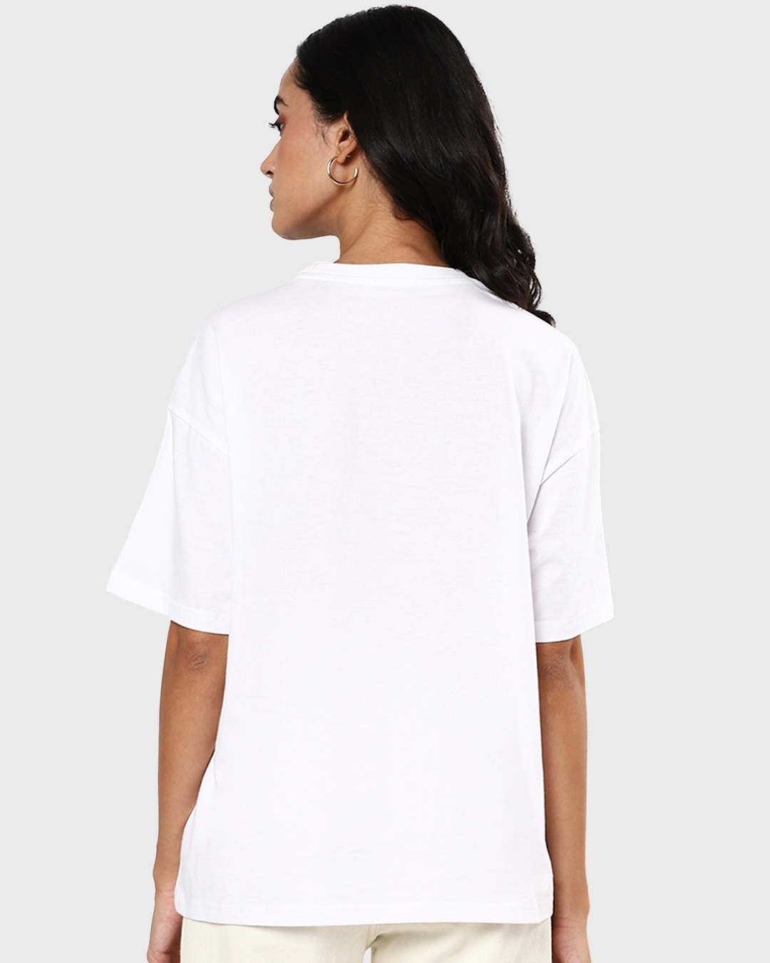 Shop Women's White Attempting To Adult Graphic Printed Oversized T-shirt-Back