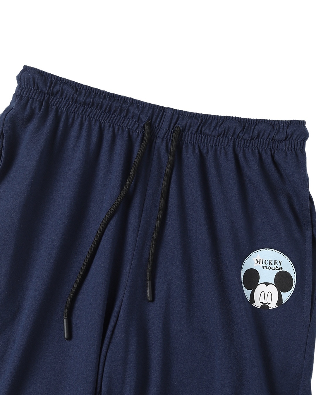 Shop Women's White & Blue Mickey Graphic Printed T-shirt and Pyjama set