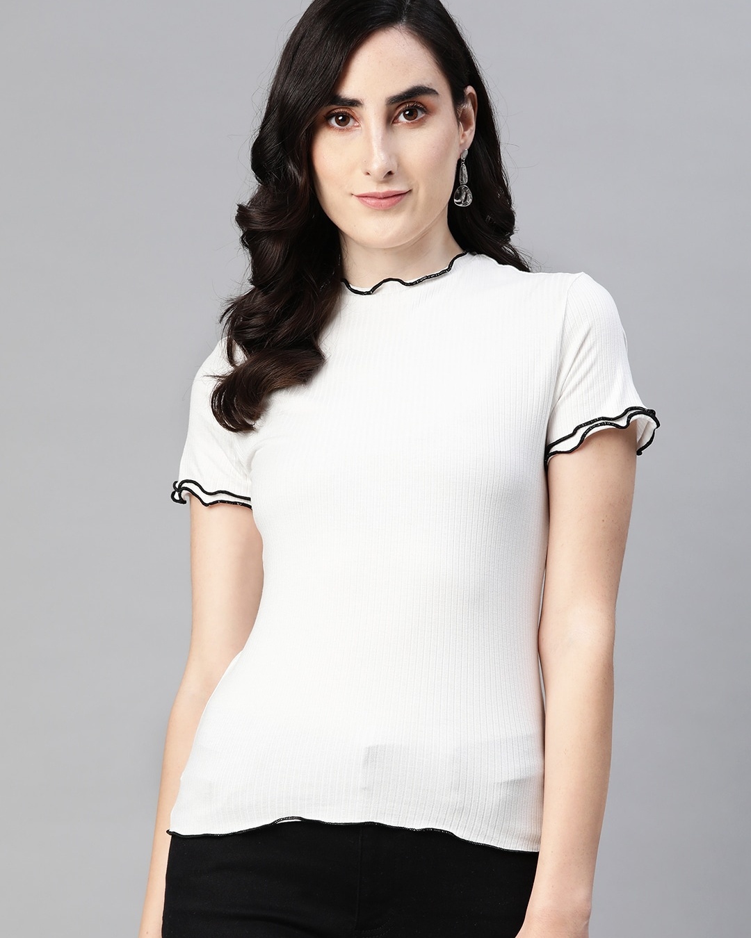 Shop Women's White Casual Top-Back
