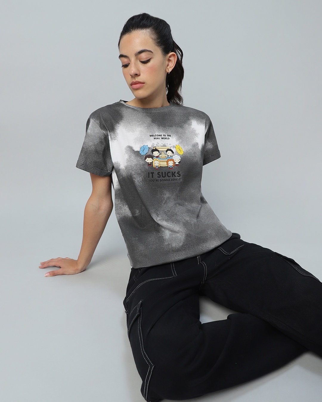 Grey  SMILE  T Shirt to Match Jordan 9 University Gold Yellow