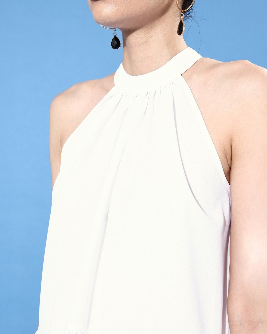 Buy Women's White Halter Neck Top for Women White Online at Bewakoof