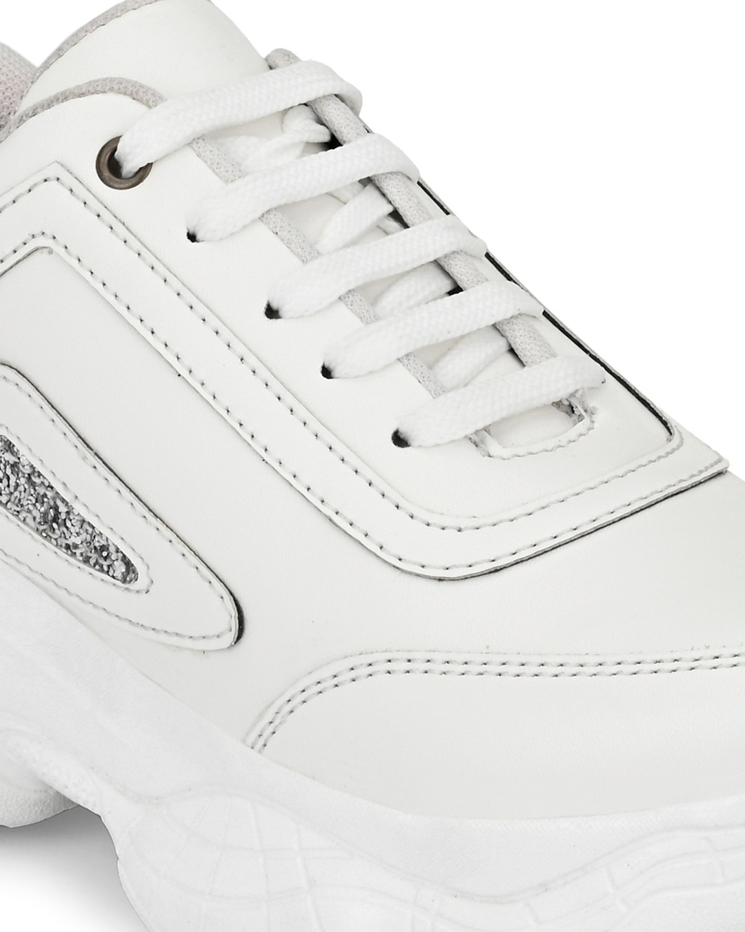 Shop Women's White Lace-Ups Sneakers