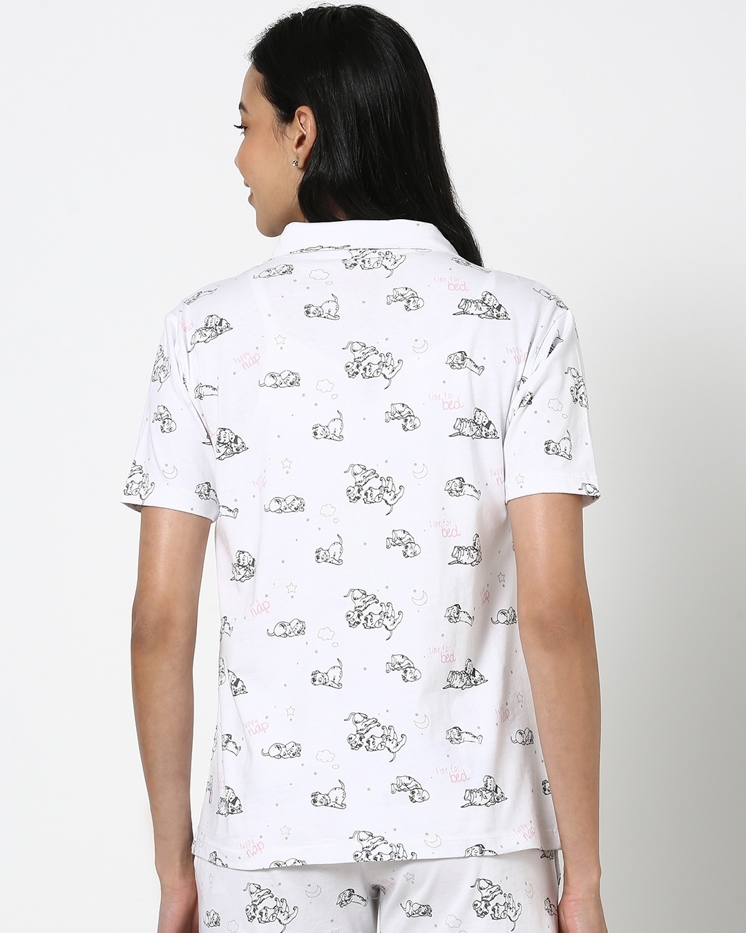 Shop Women's White Lounge Shirt & Shorts Set-Design