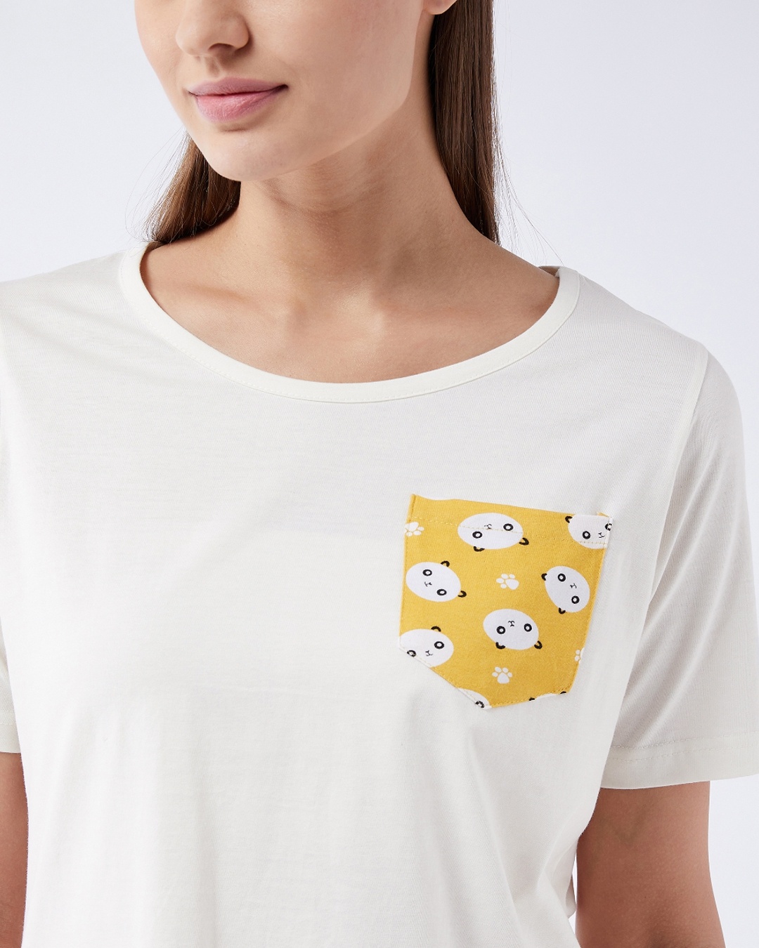 Buy Women's White Printed Cotton Tshirt for Women White Online at Bewakoof