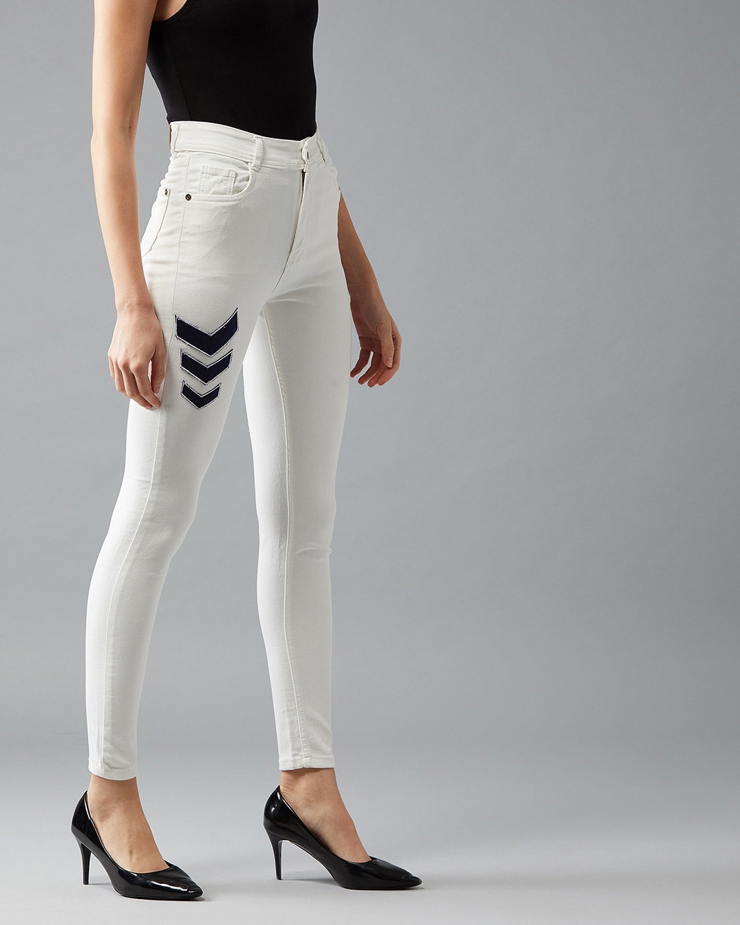 Buy Women's White Skinny Fit Denim Jeans for Women White Online at Bewakoof