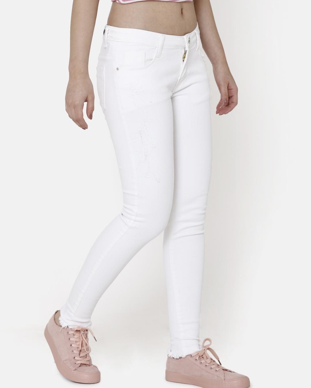 Buy Women's White Slim Fit Jeans for Women White Online at Bewakoof