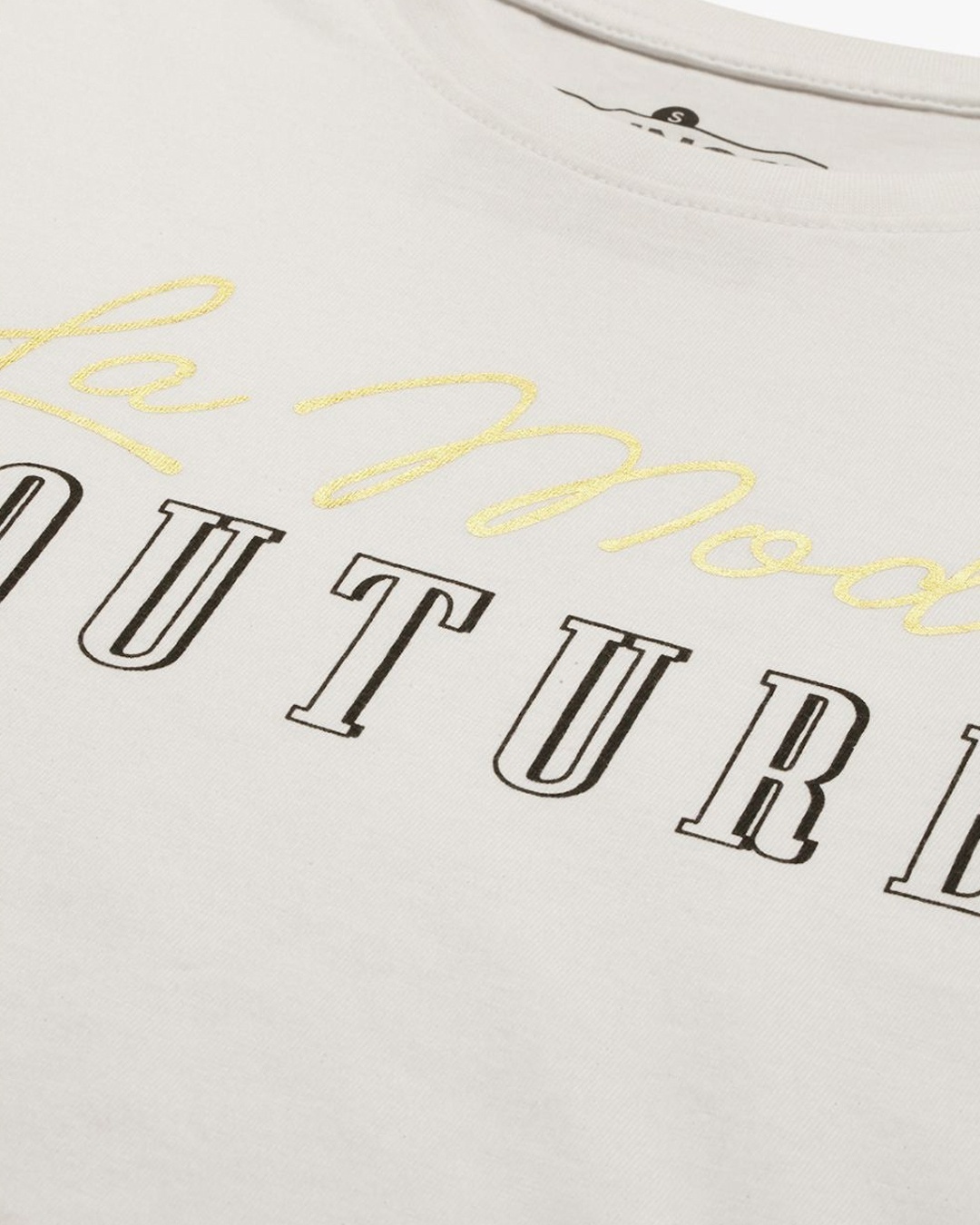 Shop Women's White Typography T-shirt-Full