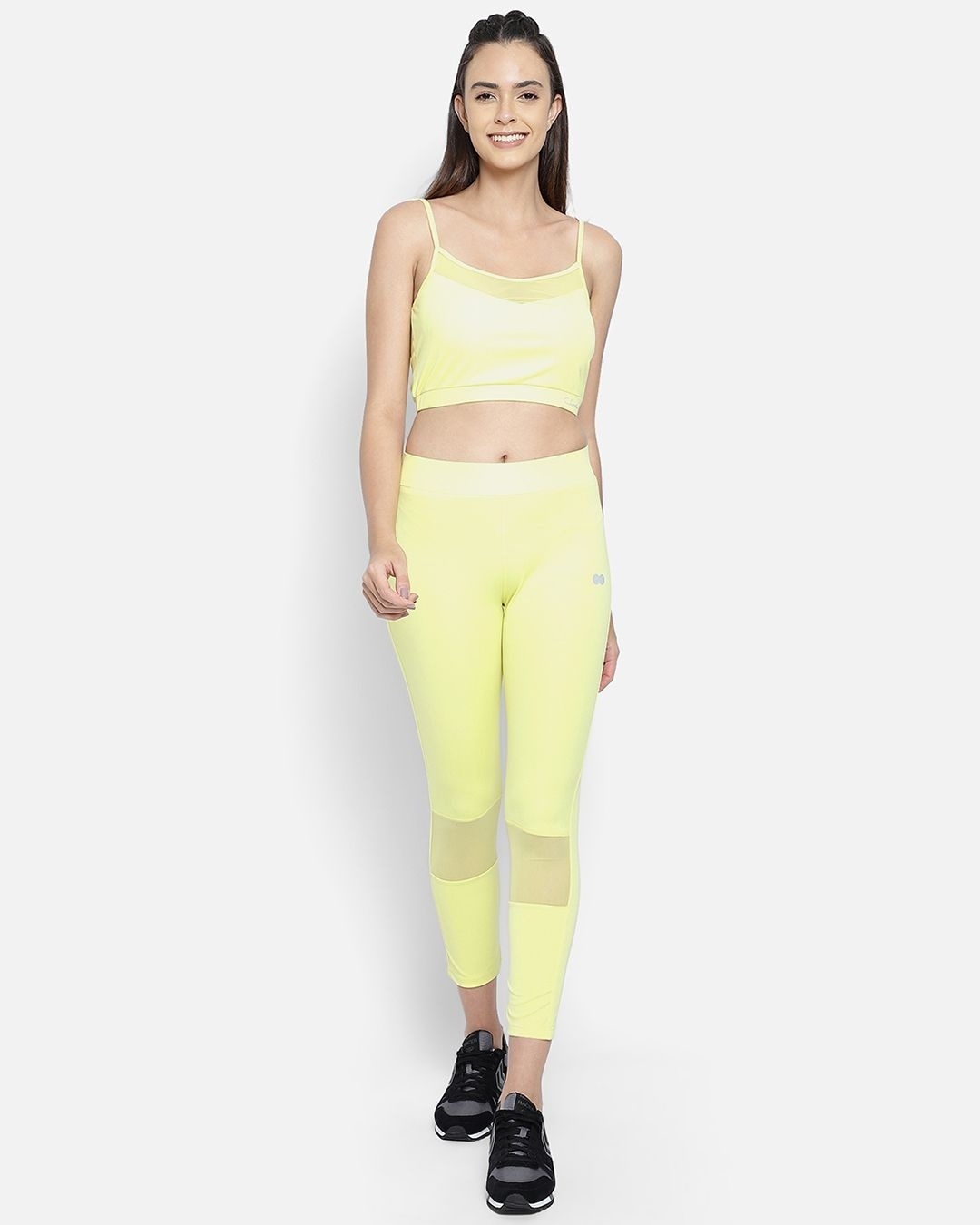 Shop Women's Yellow Active Comfort Fit Crop Top