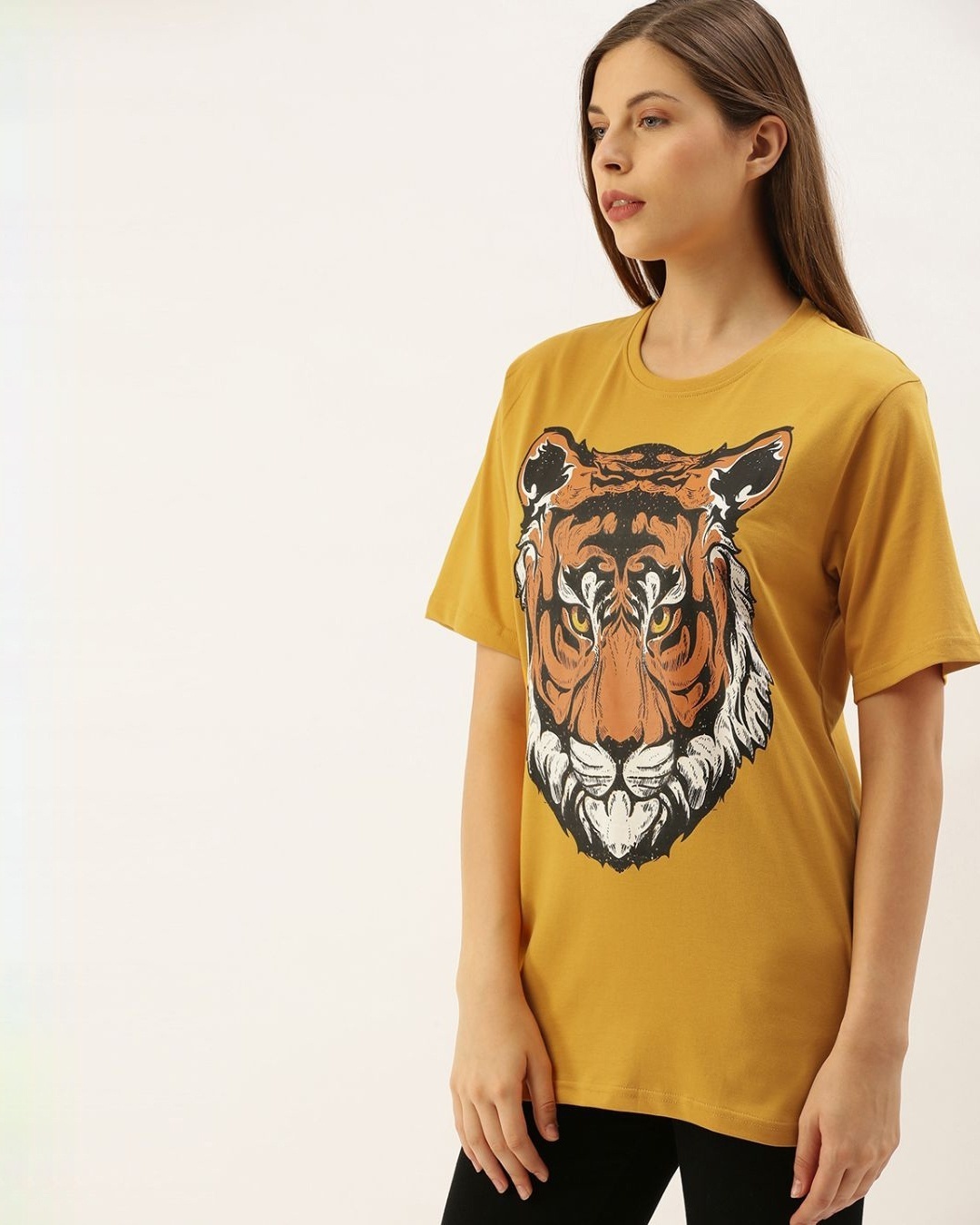 Shop Women's Yellow Graphic Print T-shirt-Design