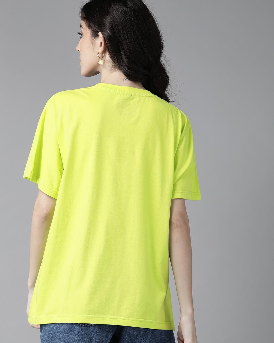 Shop Women's Yellow Graphic Printed Loose Fit T-shirt-Design