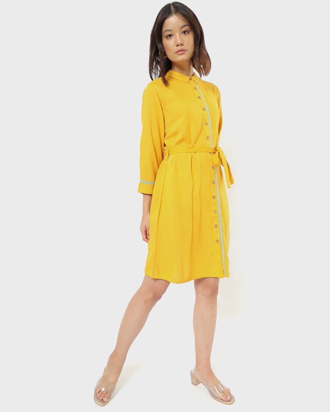 Shop Women's Yellow Mango Mojito Ethnic Dress-Full