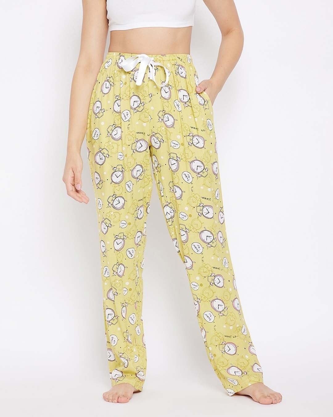 Shop Women's Yellow Printed Pyjama