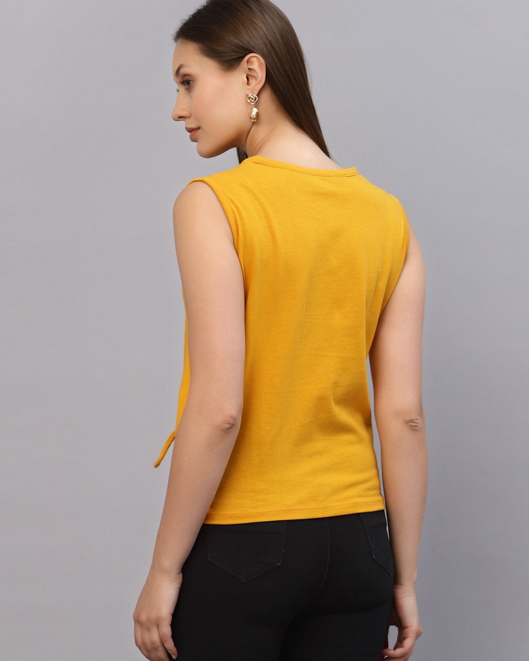 Buy Women's Yellow Slim Fit Top for Women Yellow Online at Bewakoof