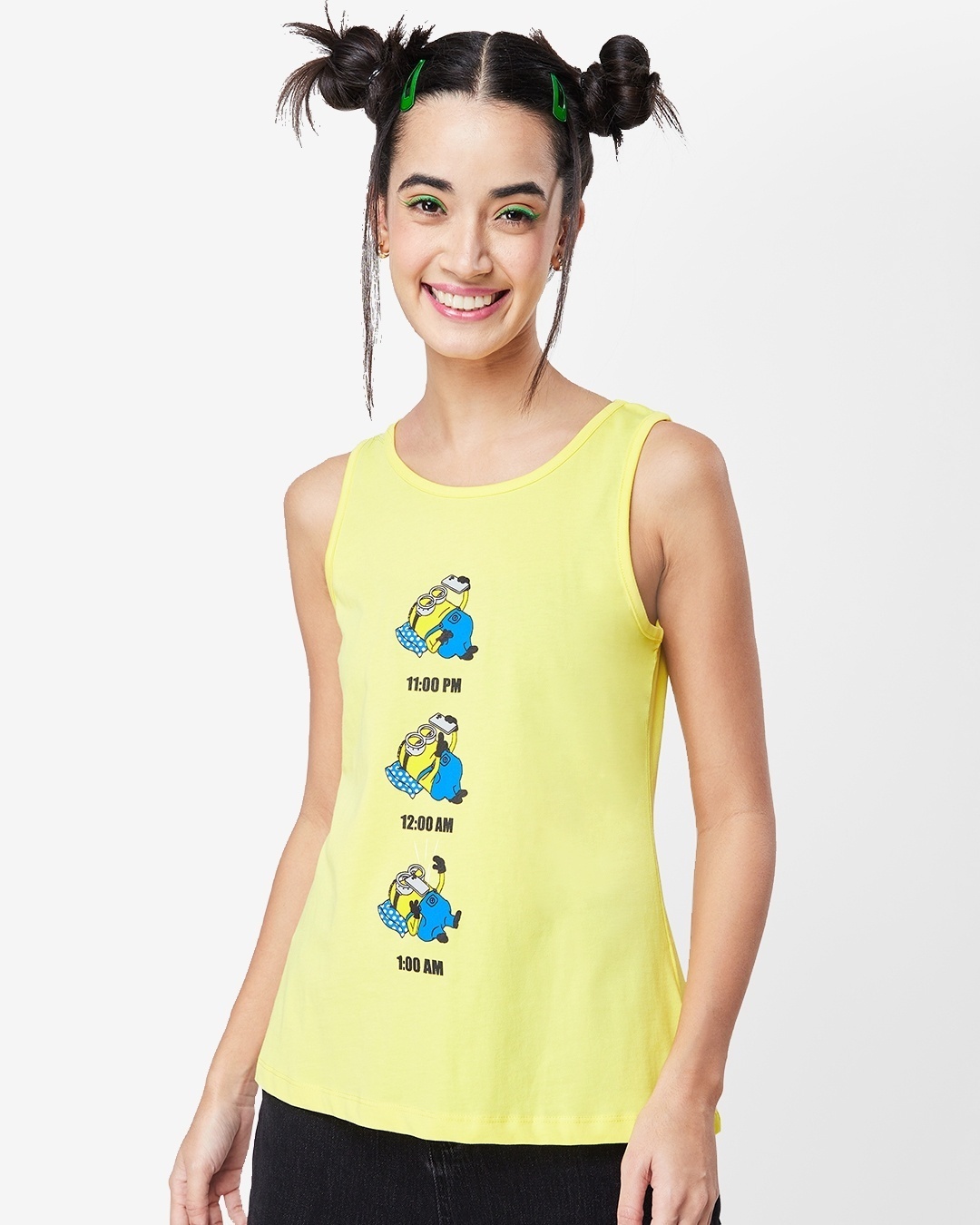 Shop Women's Yellow Tail Midnight Story Graphic Printed Tank Top-Back