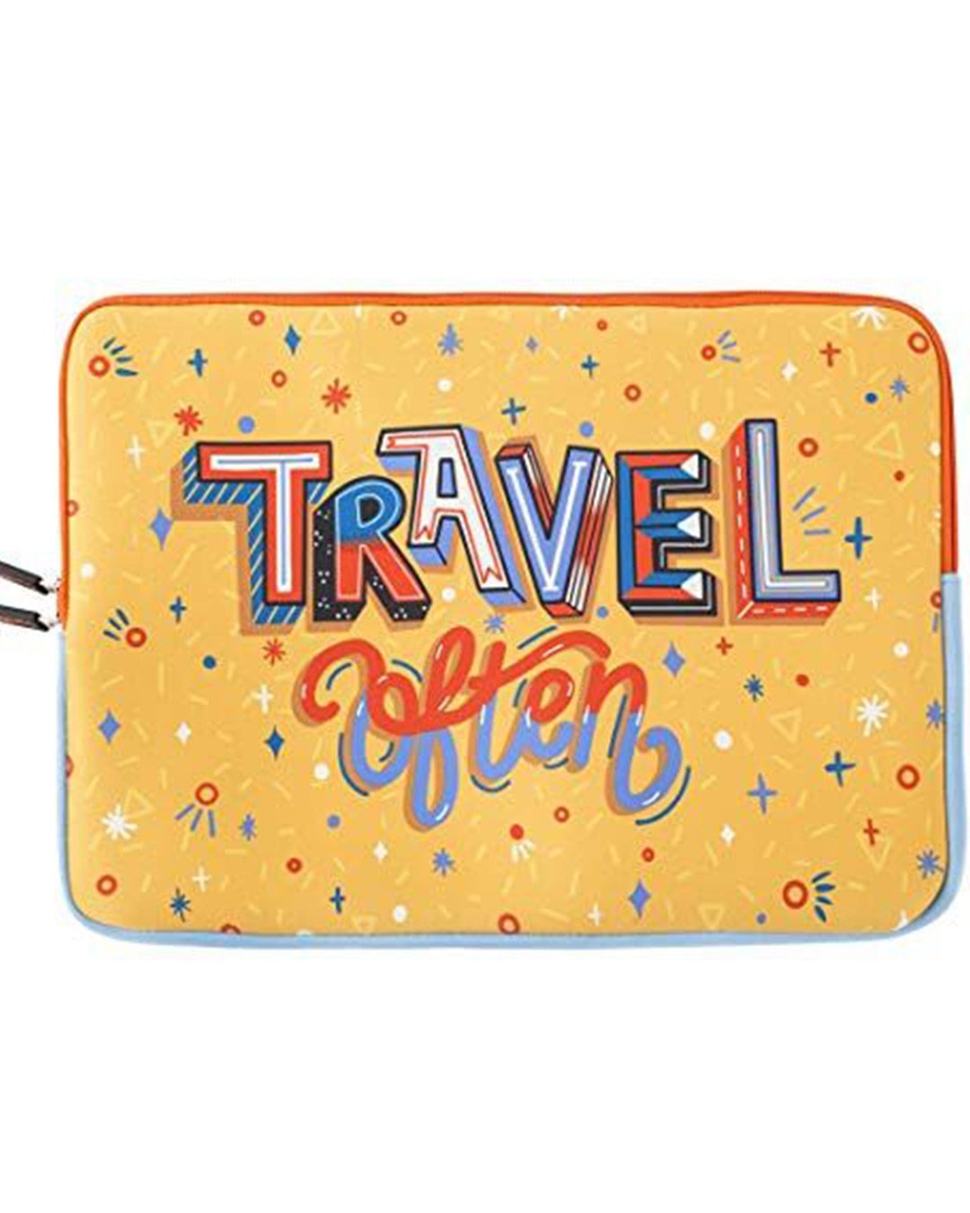 Shop Work Hard Multicolor Laptop Sleeve 15.6inches-Front