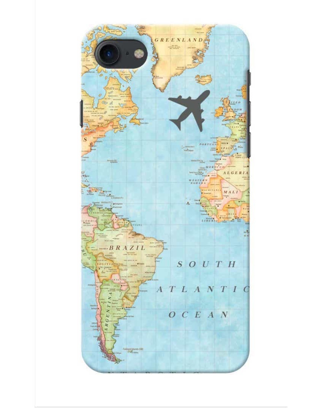 Shop World Map Printed Designer Hard Cover For iPhone 6S (Impact Resistant, Matte Finish)-Front