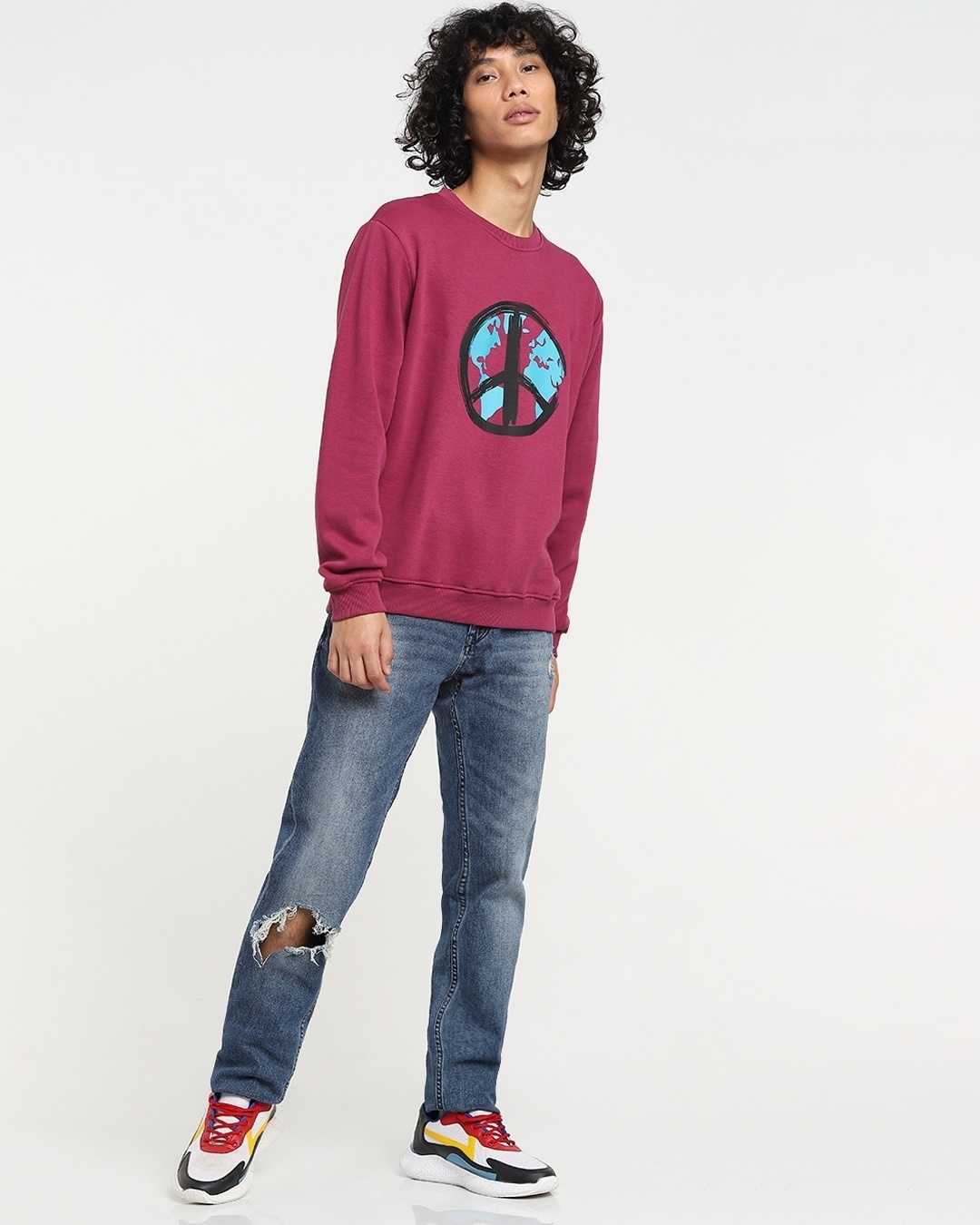 Shop World Peace Fleece Sweatshirt-Full