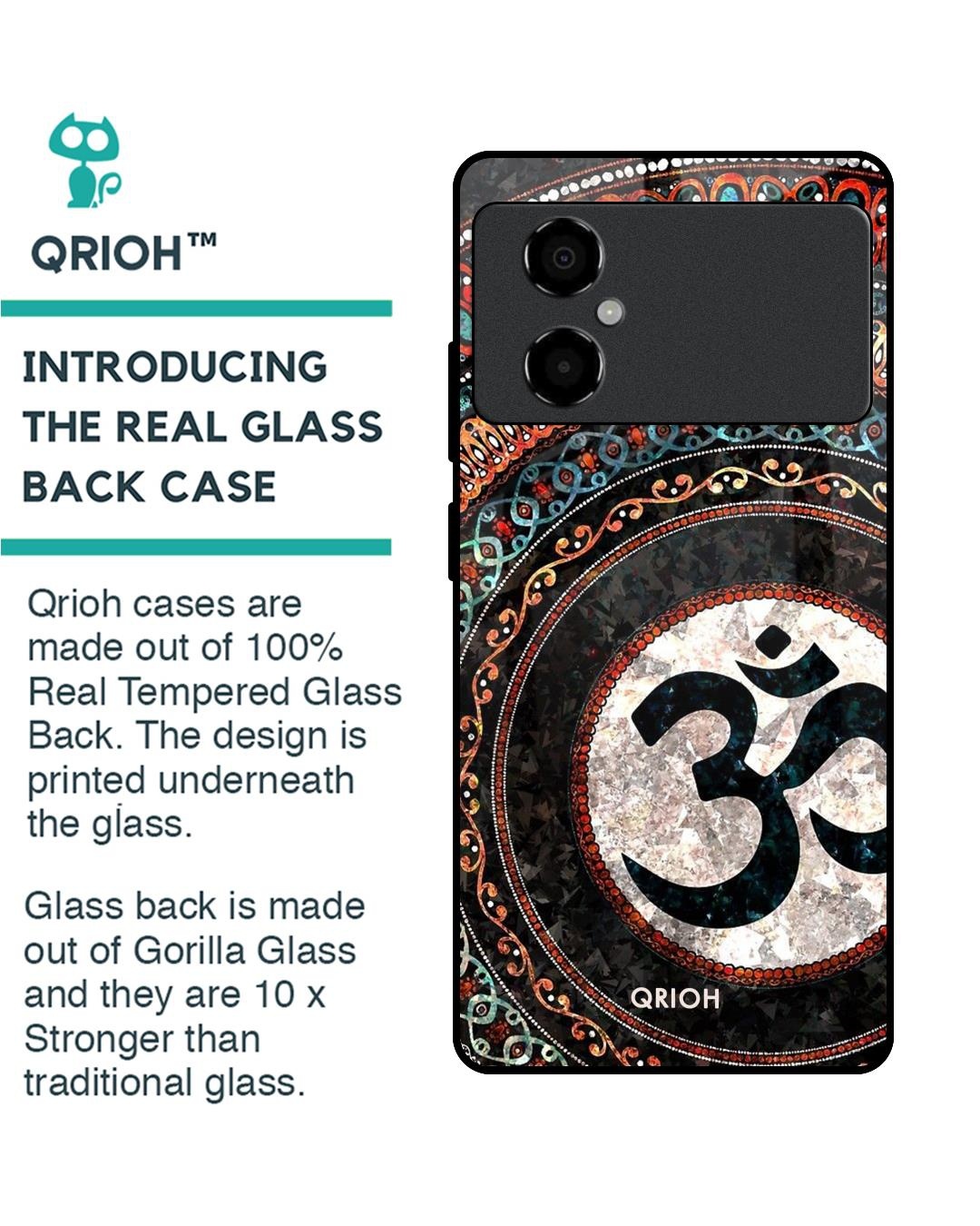 Shop Worship Printed Premium Glass Case for Poco M4 5G (Shock Proof,Scratch Resistant)-Back