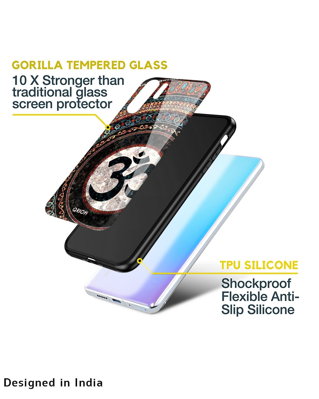Shop Worship Printed Premium Glass Cover For  M12(Impact Resistant, Matte Finish)-Design