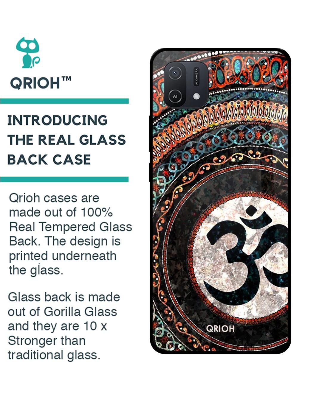 Shop Worship Printed Premium Glass Cover For Oppo A16K (Impact Resistant, Matte Finish)-Back