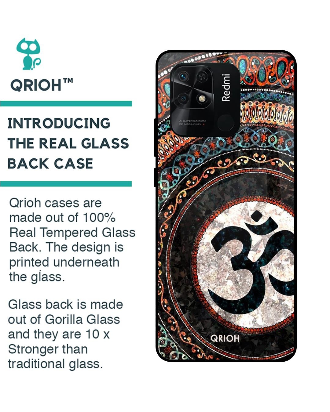 Shop Worship Printed Premium Glass Cover For Redmi 10 (Impact Resistant, Matte Finish)-Back