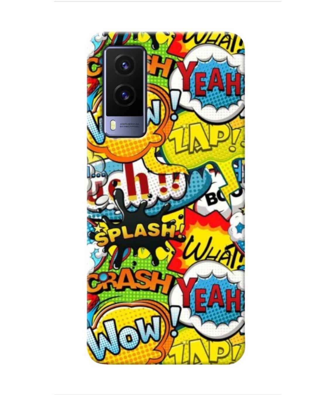 Shop Wow Abstract Printed Designer Hard Cover For Vivo V21e (Impact Resistant, Matte Finish)-Front