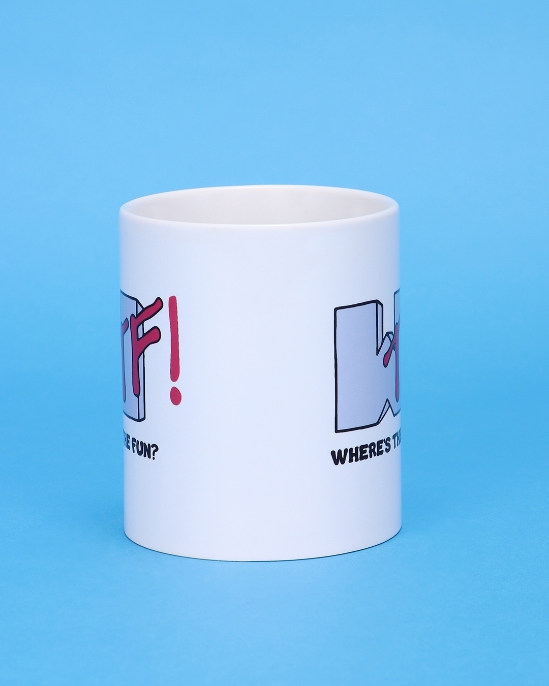 Shop WTF! Where's The Fun Ceramic Mug,  (320ml, White, Single Piece)-Design
