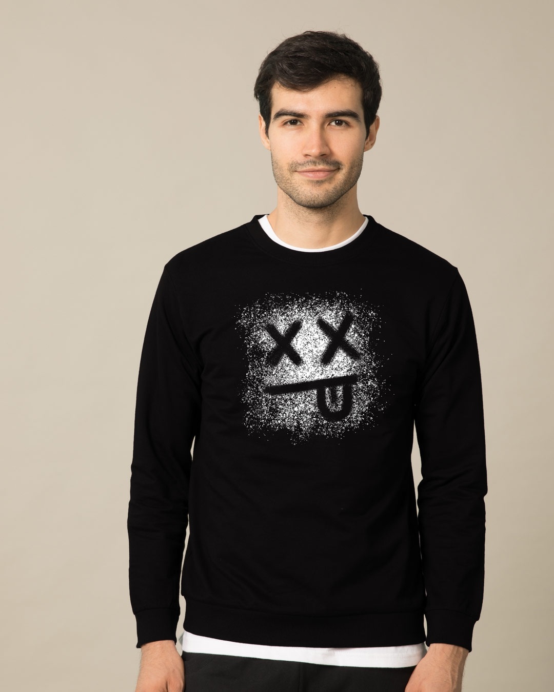 Shop Xx Smiley Fleece Light Sweatshirt-Front