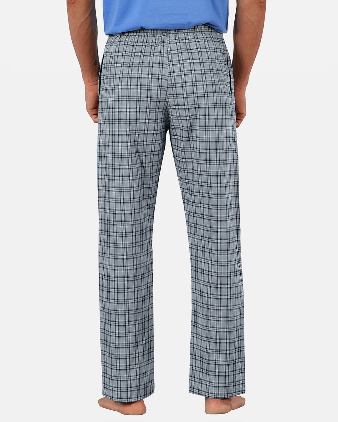Shop Super Combed Cotton Checkered Pyjama For Men (Pack Of 2)