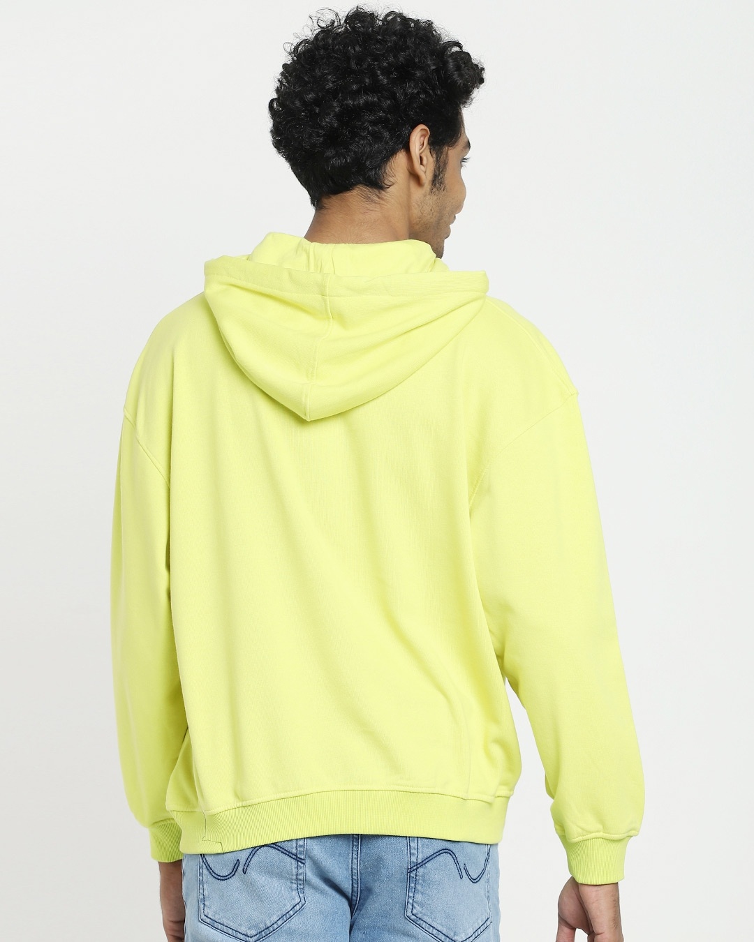 Shop Yellow Plum Loose Fit Hoodie Sweatshirt-Design