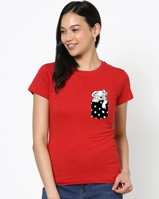 Shop Women's  Red Printed T-shirt-Front